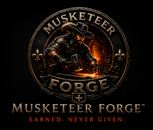 Musketeer Forge — Earned. Never Given.